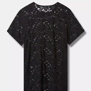 Torrid Sheer Stretch Lace Crew Neck Tee